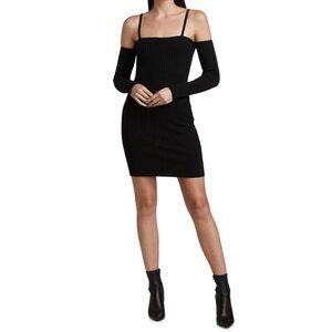 ANNA QUAN Jaida Off-The-Shoulder Minidress Raven Black 10
